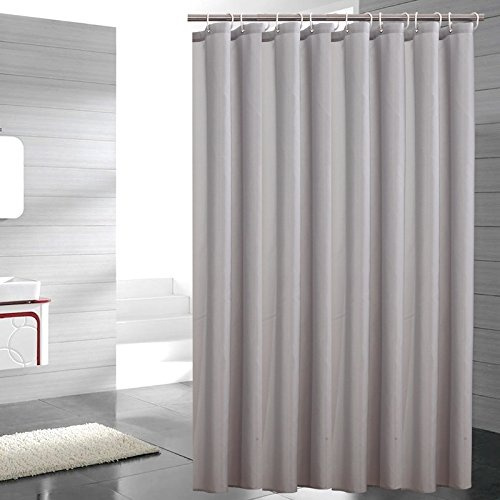 Heavy Weight Fabric Shower Curtain Mildew Resistant Water Repellent And Washable 54 Inch Width X 78 Inch Long Gray Grey 4 Wish