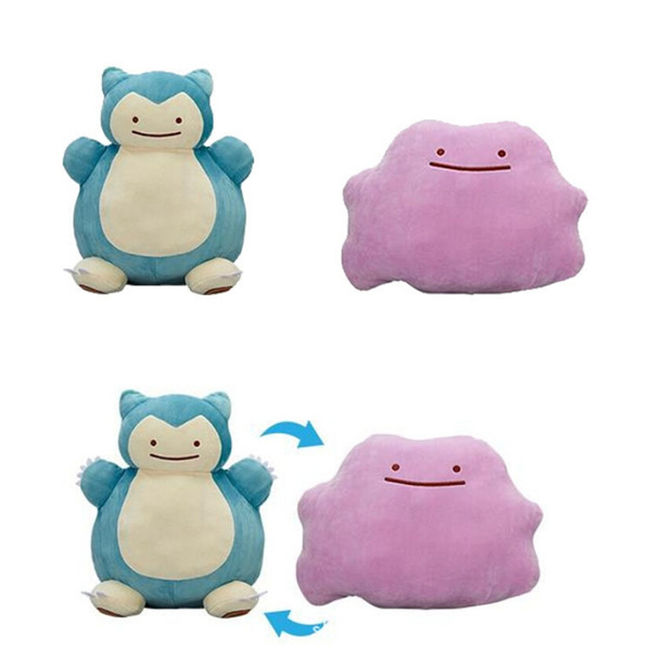 32cm Anime Pokemon Ditto Transform Snorlax Inside-Out Cushion Toys