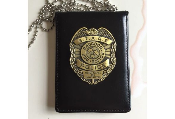 Resident Evil Biohazard S.T.A.R.S Leather Wallet Badge ID Holder R.P.D  Police