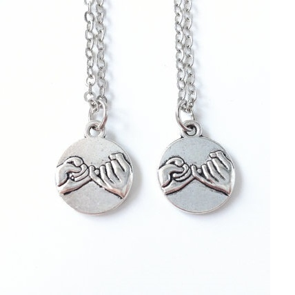 bff necklace,pinky promise necklaces 