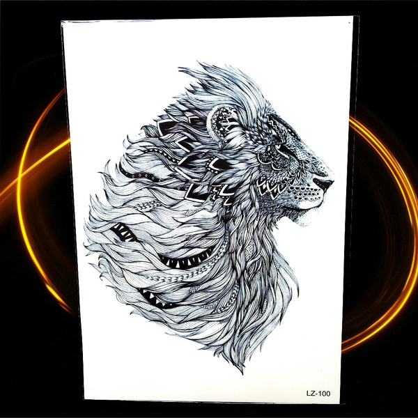 Buy Lion Temporary Tattoo Online in India - Etsy