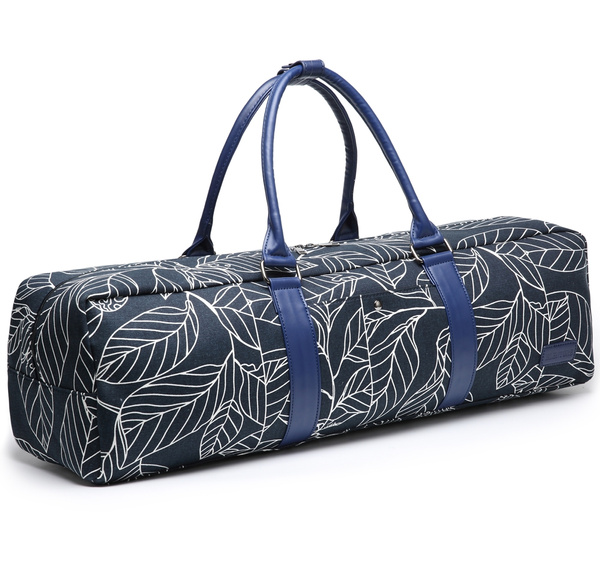 ELENTURE Canvas Yoga Mat Tote Bag with Storage Pockets 