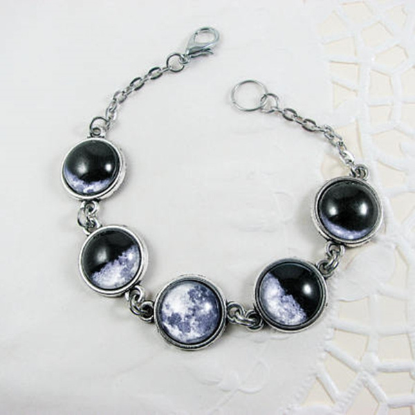 Glowing Moon phase bracelet — Glassfulldreams Shop - Handmade ❤ Jewelry  with Passion ❤ Made in UK