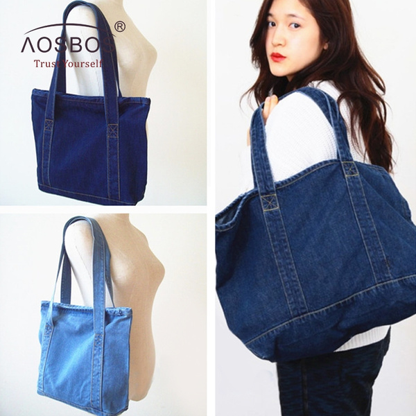 Large Capacity Women Shoulder Bag Denim Tote Bag Fashionalbe