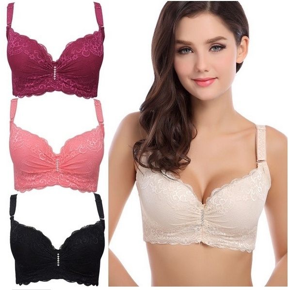 3/4 Cup Lace Push Up Bra Big Size Women's Underwear Thin Section C