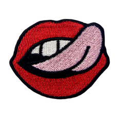 fashionpatch, mouth, embroiderypatche, appliqueaccessorie