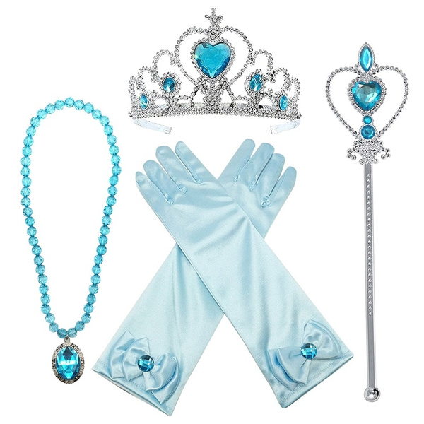 Butterfly Craze Frozen Princess Elsa Accessories Set Including Tiara Glove Snowflake Wand Braid 