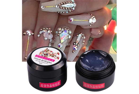 8ML Nail Art Rhinestones Gel Glue UV Adhesives Super Sticky for