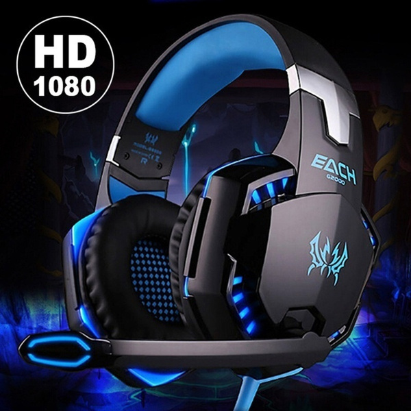 Noise Cancelling Gaming Headset Auricular / Over Ear Game Gaming Headphone  Headset Earphone Kopfhörer with Mic Stereo Bass LED Light for PC Computer  Laptop Mobile Phones | Wish