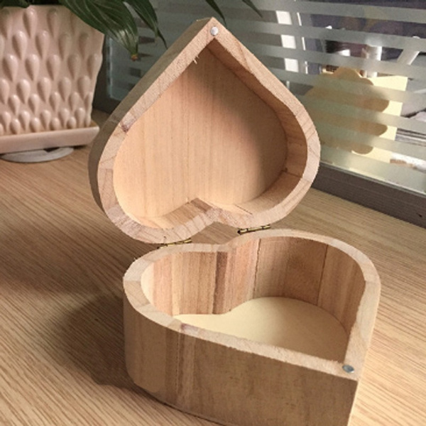 Retro Wood Packaging Love Jewelry Boxes, Diy Wooden Boxes For Gifts