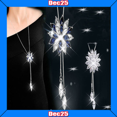 decoration, Silver Jewelry, ファッション, snowflakenecklace