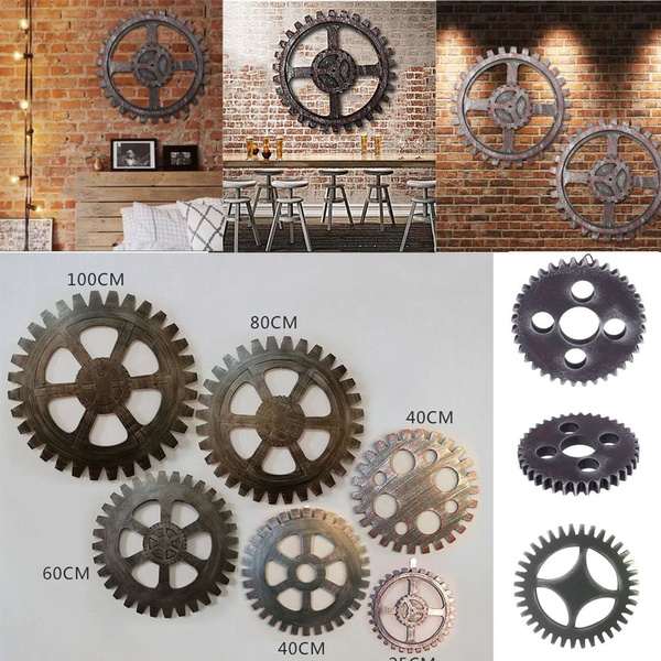 Vintage Wooden Gear Wall Art Industrial Antique Chic Home Bar Decor Widget 24cm Wish - Large Gear Wall Art Vintage Wooden Gear Wall Art Industrial Antique Chic Home Bar Decor Widget 24cm Wish - Large Gear Wall Art