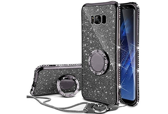 Galaxy S8 Plus Case Glitter Cute Phone Case Girls with Kickstand