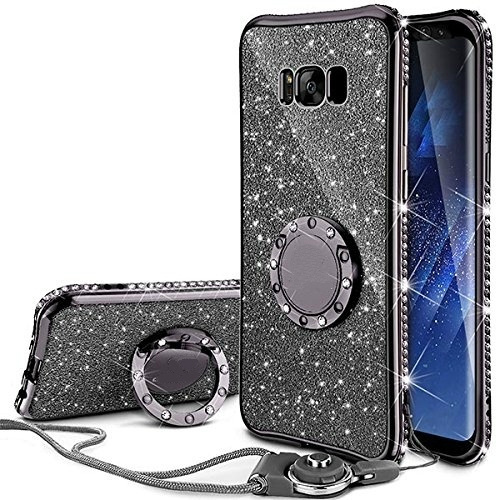 Galaxy S8 Plus Case Glitter Cute Phone Case Girls with Kickstand