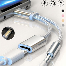 2in1 Type-c Usb Audio Adapter TYPE-C To 3.5mm Jack Headphone Converter Music Charging Adapter Cable Combo High-grade Braided Nylon Mobile Phone Data Cable Charging Line for Letv 2 Pro Max Xiaomi 6 Samsung S8
