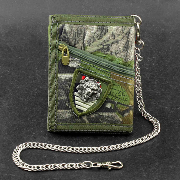 New Army Camouflage Mini Men's Leather Wallet With Coin Pocket