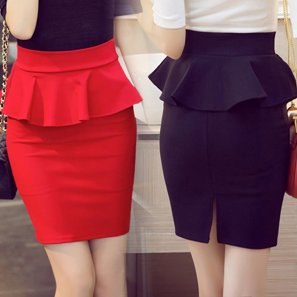 Plus Size Peplum Skirt