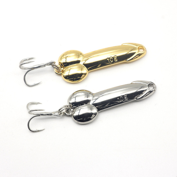 1PC Dick Fishing Lure 10/15/20g with Hooks Gold/Silver Metal Bait Funny  Tackle
