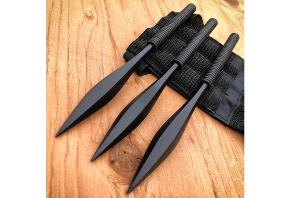 3PC 6.75 Ninja Kunai Star War Tactical Throwers Throwing Knife Set w/ –  KCCEDGE