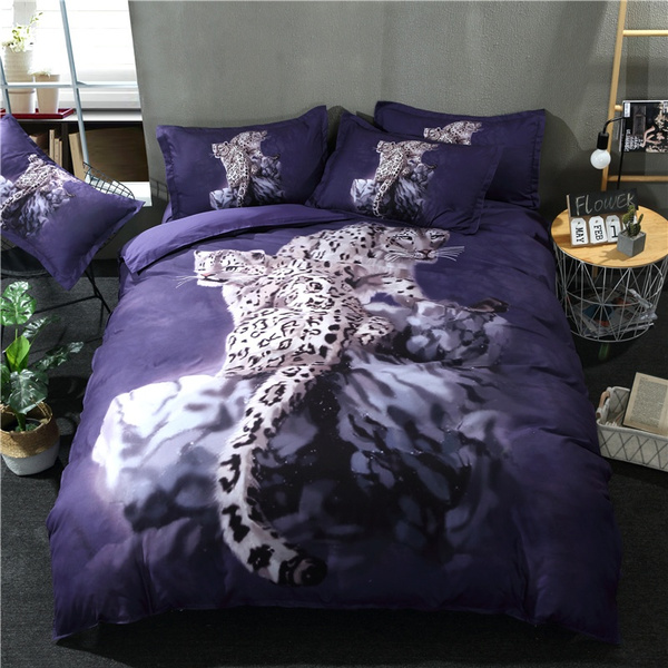 purple animal print duvet cover