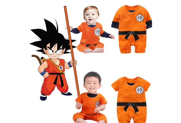 Wish Recensioni dei clienti: Dragon Ball Goku Baby Costume Newborn Infant  Boy Clothes Romper Bodysuit Outfits Cute One-pieces 0-24M