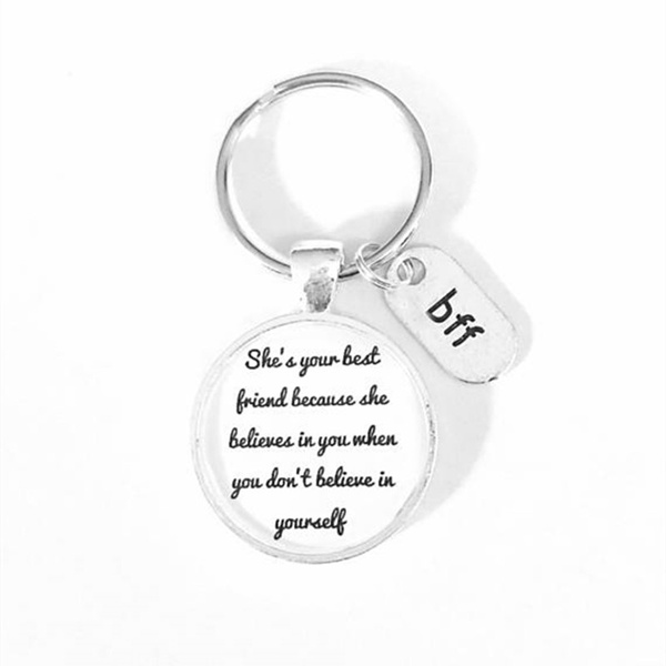 Personalised friend key chain, best friend gift – Gemnotic