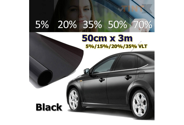 Automotive Car Truck Parts 50cm X 3m Black Glass Window Tint Shade Film Vlt 5 15 25 35 Auto Car Roll