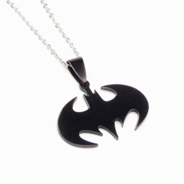 Stainless steel hot sale batman necklace