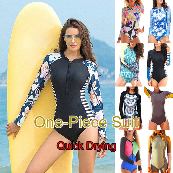 long sleeve swimsuit with bra