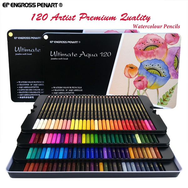 120 Professional Watercolor Pencil Set Artist Colored Pencils for Kids  Adults