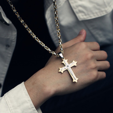 Steel, christiannecklace, Christian, Cross necklace