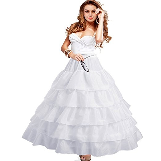 High Quality Ruffle Petticoat 4 Hoops Crinoline Underskirt For