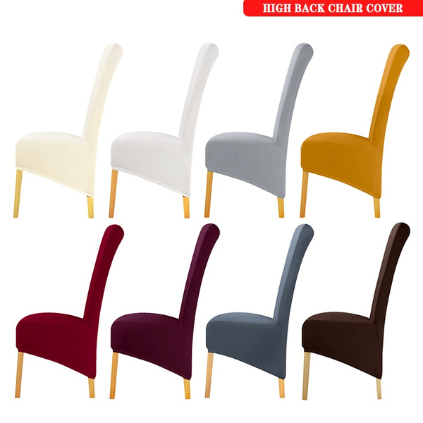 High Back Chair Cover Stretch Spandex, High Dining Room Chair Covers