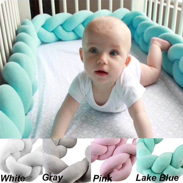 1M /2M Baby Soft Knot Pillow Braided Crib Bumper Decorative Bedding Cushion FO