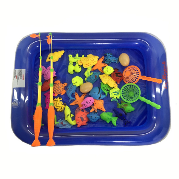 Inflatable Fish Fishing Child  Magnetic Fishing Toy Kids