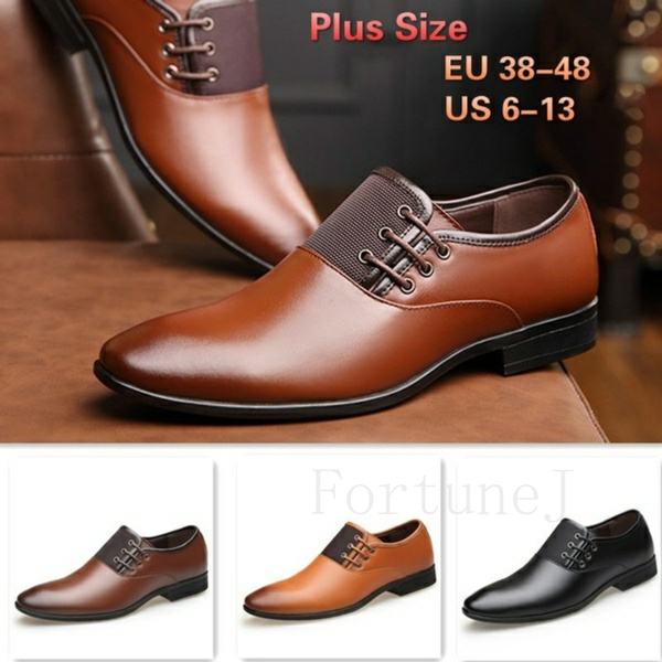 New Men Business Casual Shoes British Flat Single Shoes Leather Shoes Set Foot Men Shoes