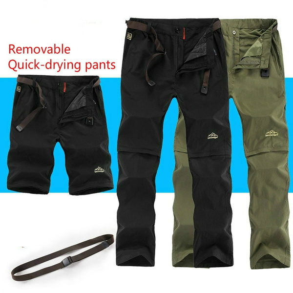 Men  Detachable Quick-drying Pants Outdoor Camping Hiking Breathable Trousers