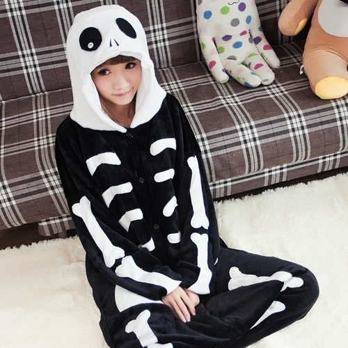 unisex Sleepsuit Human skeleton Costume Homewear Lounge Wear