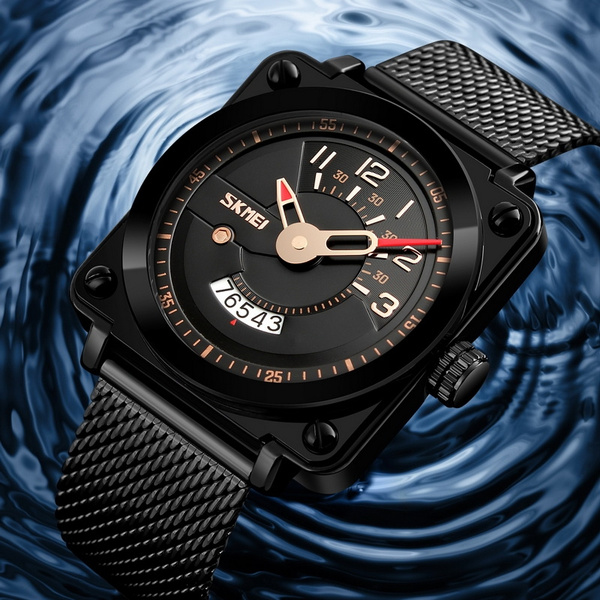 Skmei Orologi Da Uomo in Acciaio Inossidabile Cinturino in Maglia Di Quarzo  Orologio Da Polso 30 M Orologio Da Polso Impermeabile Orologi Da Uomo | Wish