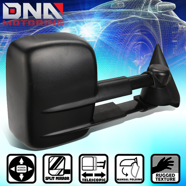 DNA Motoring TWM-022-T111-BK-R For 1988 to 2002 Chevy / GMC C / K 1500 /  2500 / 3500 Powered Adjustment Tow Towing Mirror (Right / Passenger)