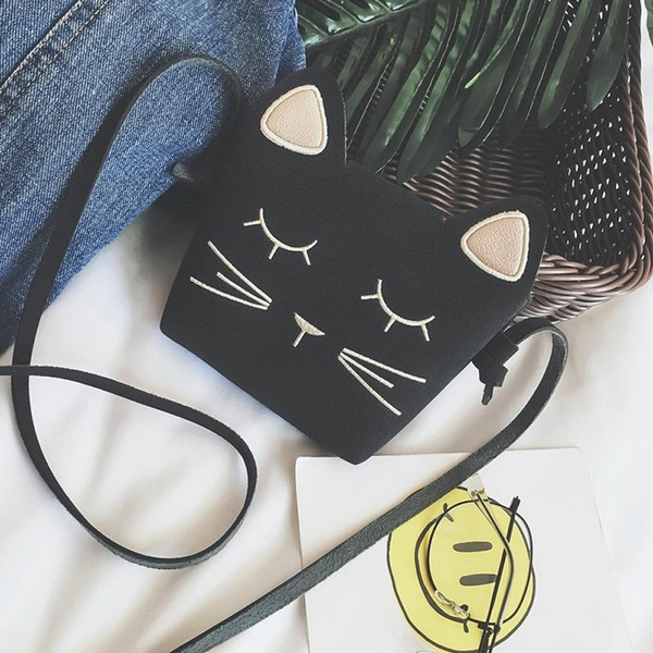 Cute cat drawstring bag purse, Women's Fashion, Bags & Wallets, Purses &  Pouches on Carousell
