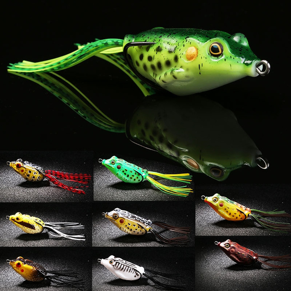 9pcs/lot Frog Lures Topwater Fishing Lure Soft Plastic Bait for Sneakhead  Fish