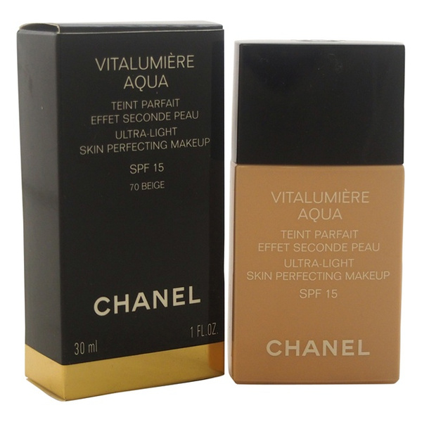 Chanel Vitalumiere Aqua Ultra-Light Skin Perfecting Makeup SPF 15 - # 70  Beige 1 oz