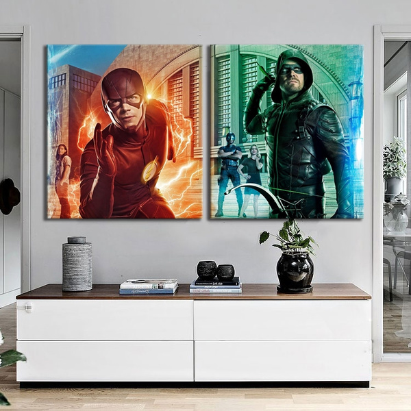 The Flash And Arrow TV Series Art Wall Poster 21x13'' 012 
