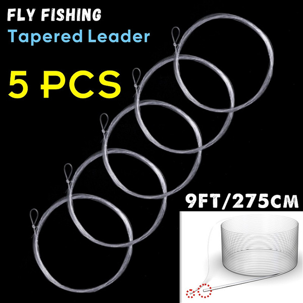5pcs/3pcs Fly Fishing Tapered Leaders (9FT/275CM) Shock Leader Variable ...