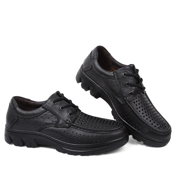 Vestido casual para hombre Cuero genuino italiano Capa superior  antideslizante Zapatos de suela gruesa Marca de lujo de moda Hombre  Mocasines de piel de vaca de alta calidad mocasines formales para hombres