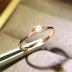 wedding ring, gold, Engagement Ring, white topaz