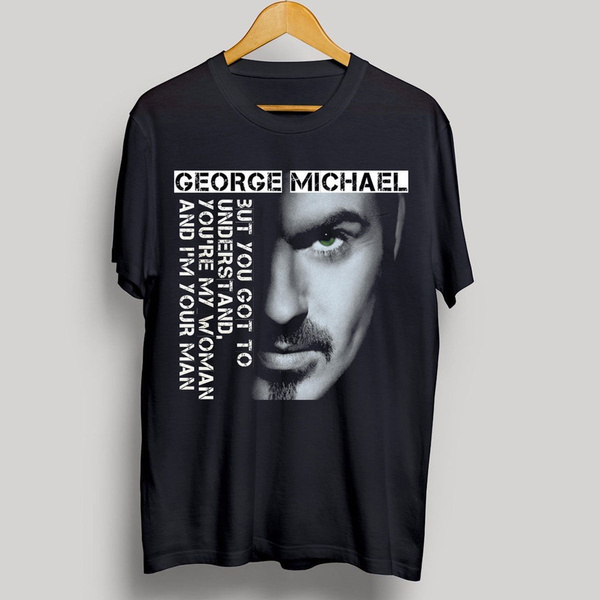George Michael Some Of Us Listening George Michael Men Black T Shirt Cotton S6XL 