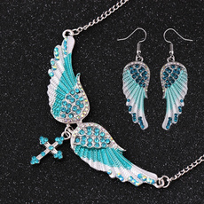 Mode, Cross necklace, Cross Pendant, ear studs