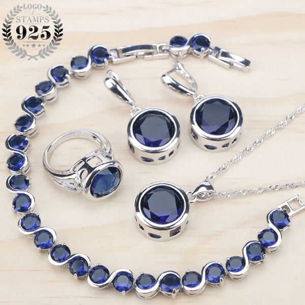 Pure 925 Sterling Silver Blue Topaz Pendant Necklace For Women - Elegant Oval Gemstone Jewelry Gift